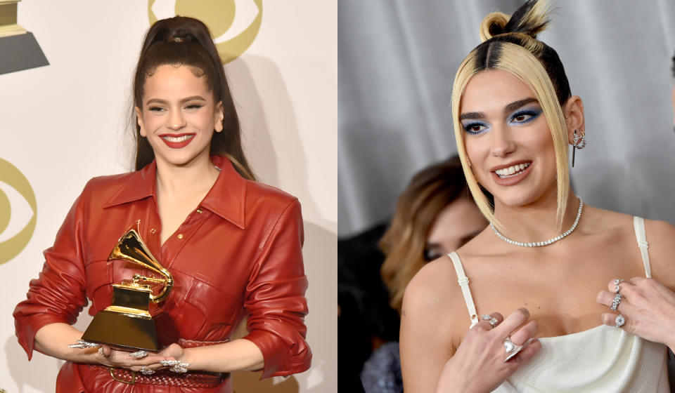 Rosalía y Dua Lipa. (Foto: David Crotty / Axelle / Bauer-Griffin / Getty Images)