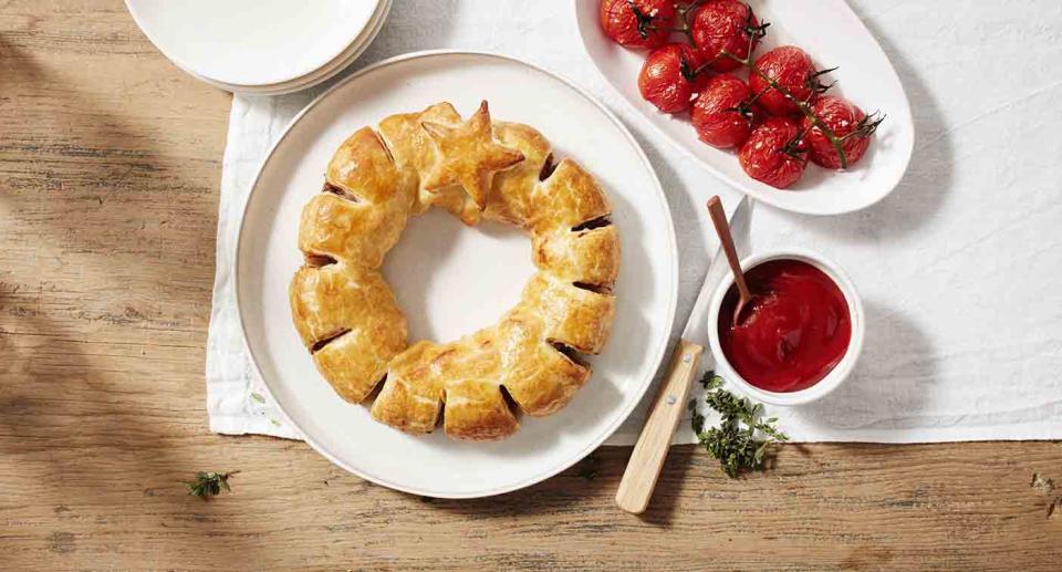 If the old fashioned sausage roll doesn’t cut it, Coles are this year offering customers a much more festive option. Image: Supplied