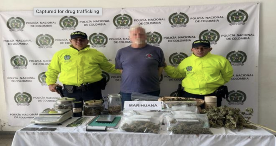 Colombian National Police arrested an American citizen for giving 