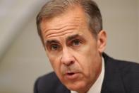 Britain's Bank of England Governor, Mark Carney, speaks during the Bank of England's financial stability report at the Bank of England in the City of London, Britain June 27, 2017. REUTERS/ Jonathan Brady/Pool