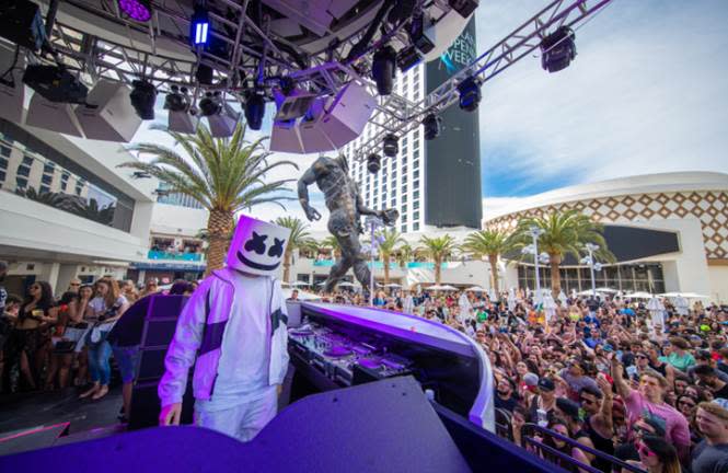 Marshmello en KAOS Dayclub. Foto: Palms Casino Resort