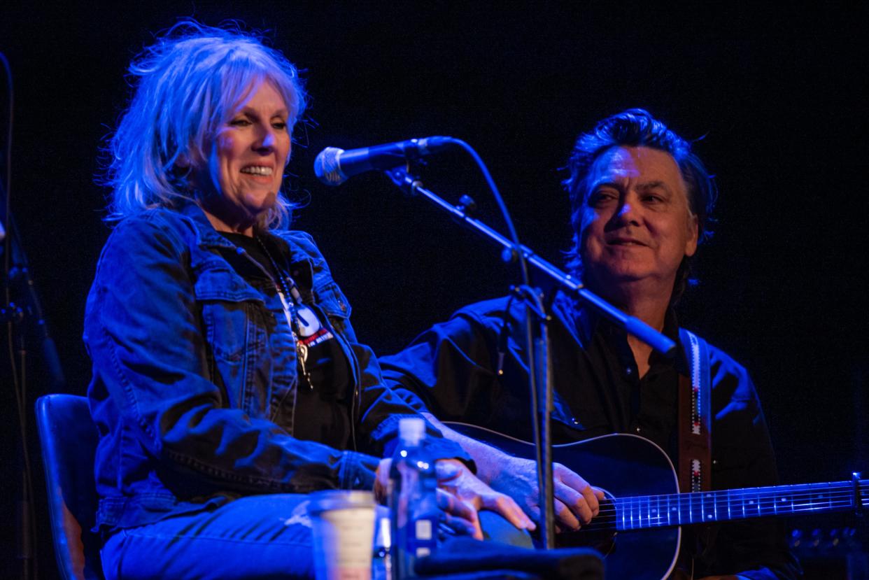 Lucinda Williams performs at the Pabst Theater in Milwaukee on Thursday, Oct. 12, 2023.