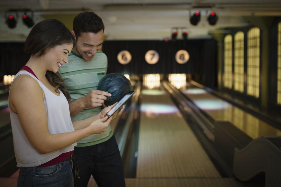 <p>A little competition never hurt anyone - plus, bowling is just straight-up <em>fun</em>. Some locations are even geared towards adults, serving booze and nicer snacks.</p>