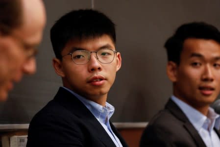 Hong Kong's pro-democracy activist Joshua Wong attends a panel discussion on Anti-Extradition Law Movement in Hong Kong at Columbia University Law School in New York City