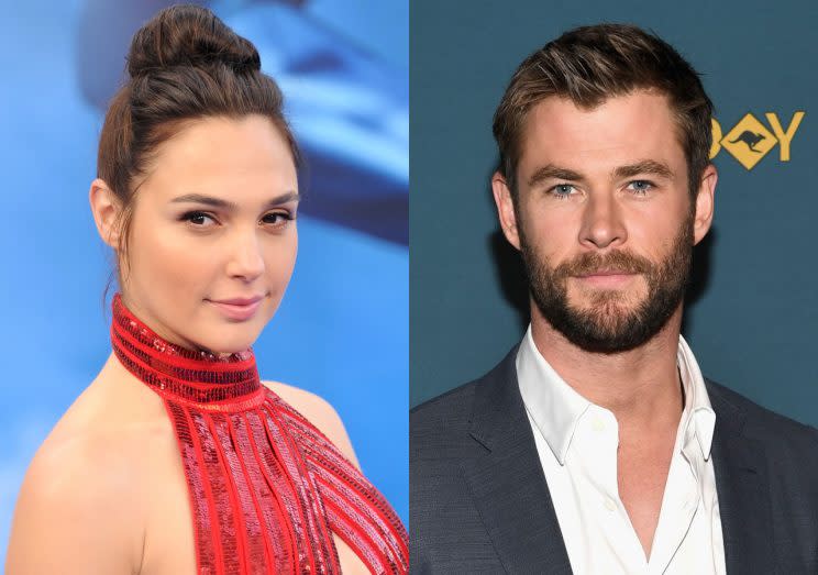 Gal Gadot and Chris Hemsworth are now both comic book movie gold. (Photo: Getty Images)