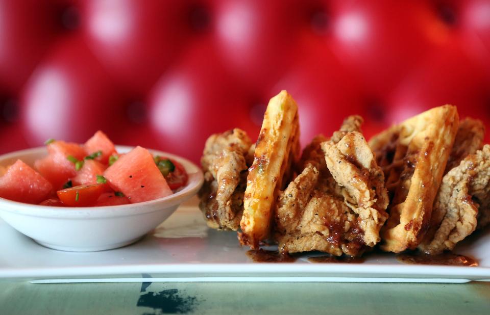 Flashback to 2012, when Boca Raton's Rebel House gastropub made its debut with dishes like this fried chicken and waffles.
