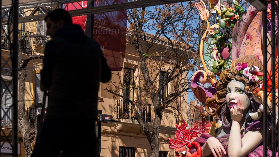 This year's annual spring Fallas festival is one of the first to aim toward sustainability. - Jorge Gil/Europa Press/Getty Images