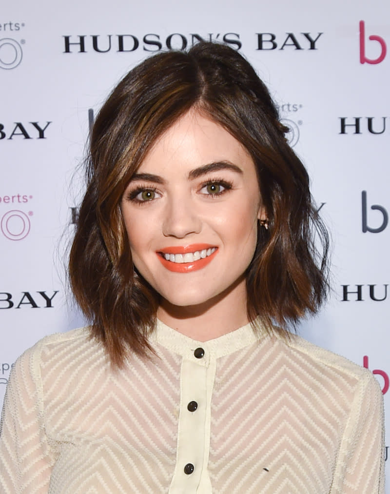 Lucy Hale’s retro glasses are the perfect holiday accessory