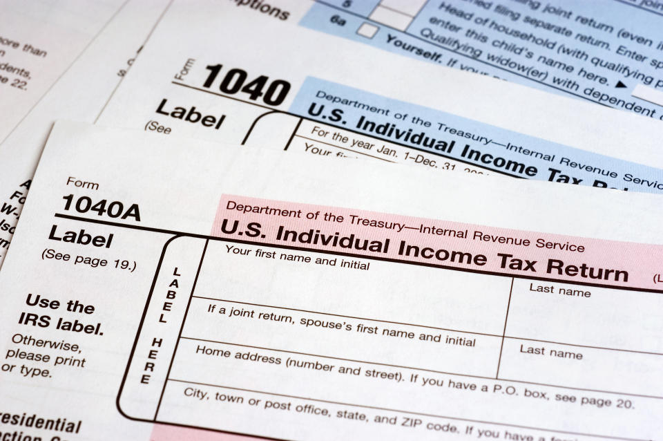 US 1040 tax forms