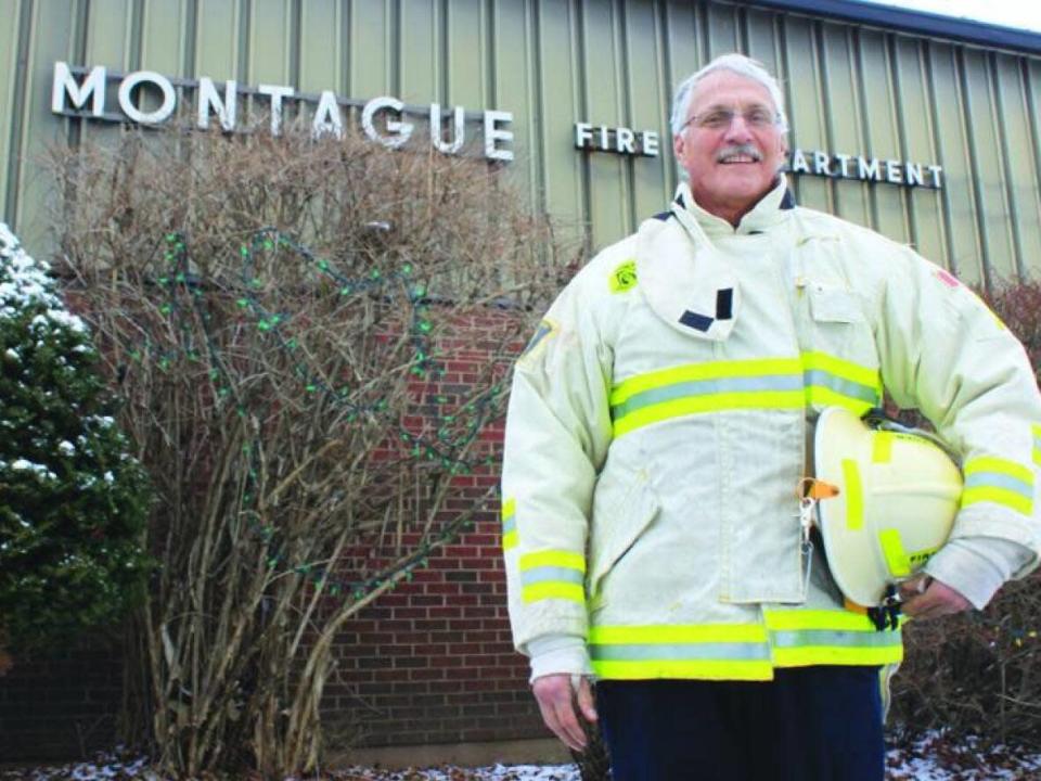Harry Annear was a member of the Montague Volunteer Fire Brigade for over 50 years. (Submitted by Mike Annear - image credit)