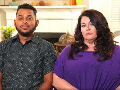 Luis Mendez and Molly Hopkins looking said on "90 day fiance"