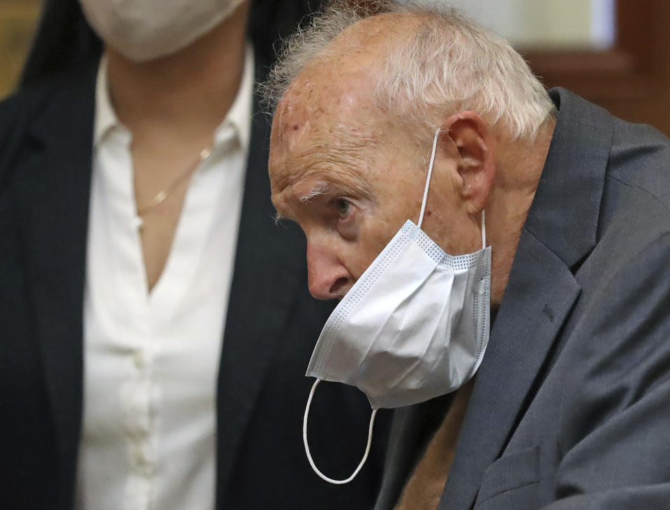 FILE - Former Roman Catholic Cardinal Theodore McCarrick appears for an arraignment at Dedham District Court, Sept. 3, 2021, in Dedham, Mass. The defrocked Cardinal McCarrick, the highest ranking Roman Catholic official in the United States to face criminal charges in the clergy sexual abuse scandal, was found not competent to stand trial Wednesday, Aug. 30, 2023. (David L Ryan/The Boston Globe via AP, Pool, File)