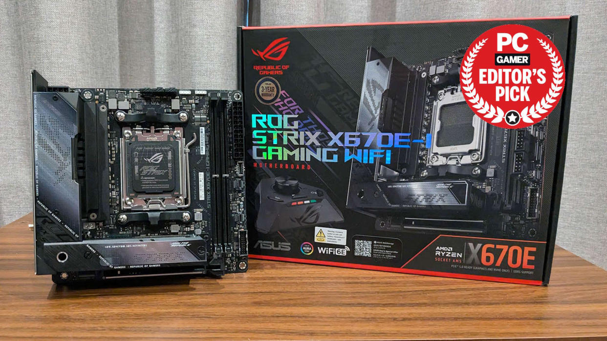  Asus ROG Strix X670E-I gaming motherboard. 