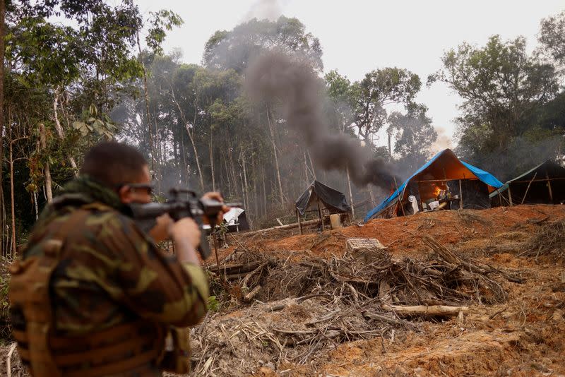 FILE PHOTO: Operation against illegal gold mining at the Urupadi National Forest Park in the Amazon rainforest