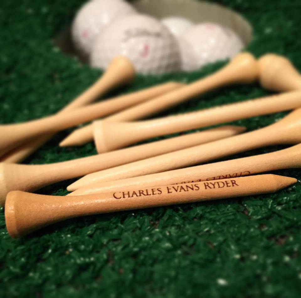 <p>Just a touch of personality to add to his ordinary sack golf tees. Engrave with his name or a little pep-talk phrase to make it extra thoughtful. </p> <p><strong>Buy It: $8 and up; <em><a href="https://www.awin1.com/cread.php?awinmid=6220&awinaffid=272513&clickref=SL20GolfGiftIdeasForDadThatAreGuaranteedToBeaHoleInOnesimsjGifGal7841367202006I&p=https%3A%2F%2Fwww.etsy.com%2Flisting%2F291939421%2Fpersonalized-golf-tees-engraved-golf" rel="sponsored noopener" target="_blank" data-ylk="slk:etsy.com;elm:context_link;itc:0;sec:content-canvas" class="link ">etsy.com</a></em></strong></p>