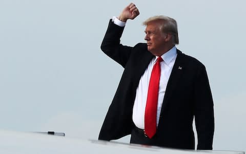 U.S. President Donald Trump boards Air Force One - Credit: JONATHAN ERNST /REUTERS 