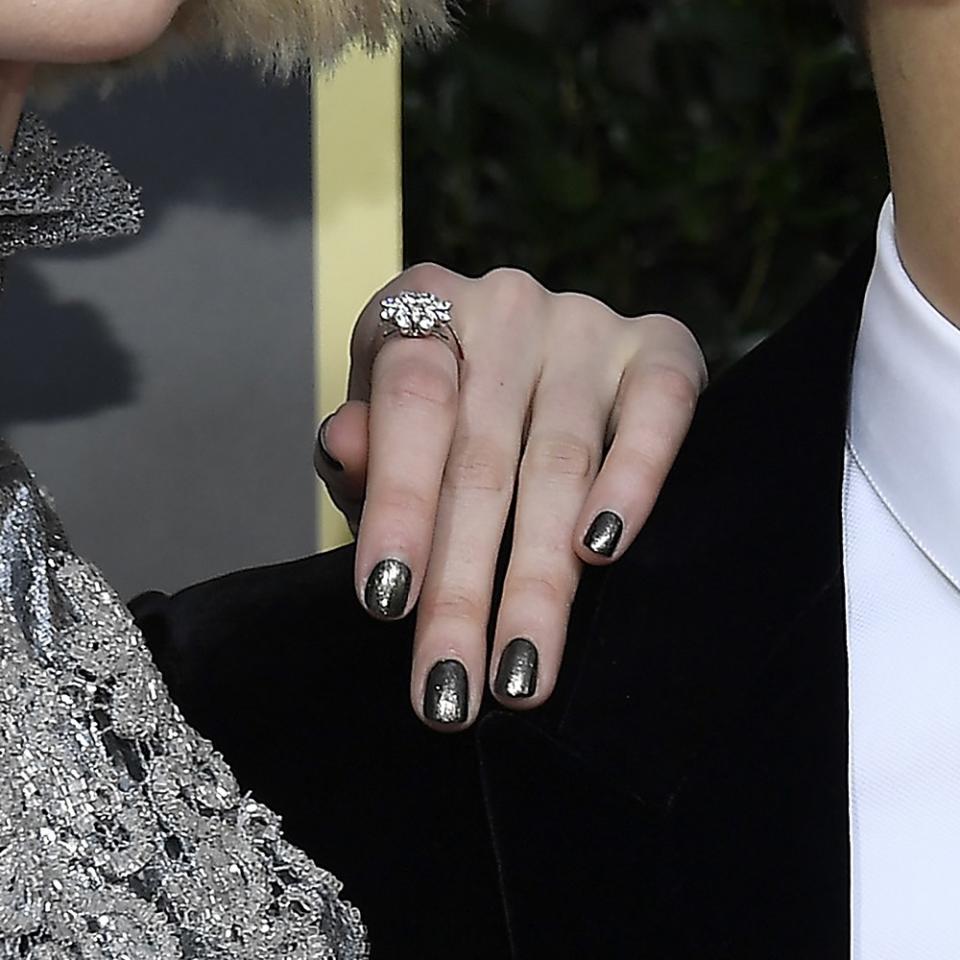 Lucy Boynton's Metallic Manicure