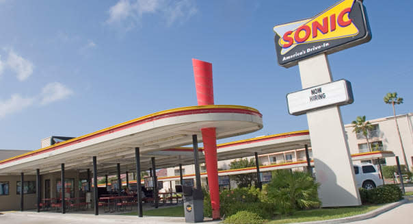 Sonic fast food outlet Padre Island Texas TX USA