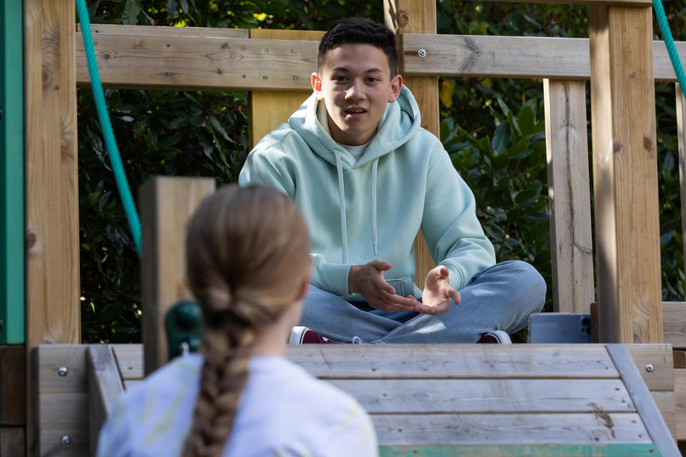 Mason Chen-Williams berates Ella Richardson in Hollyoaks.