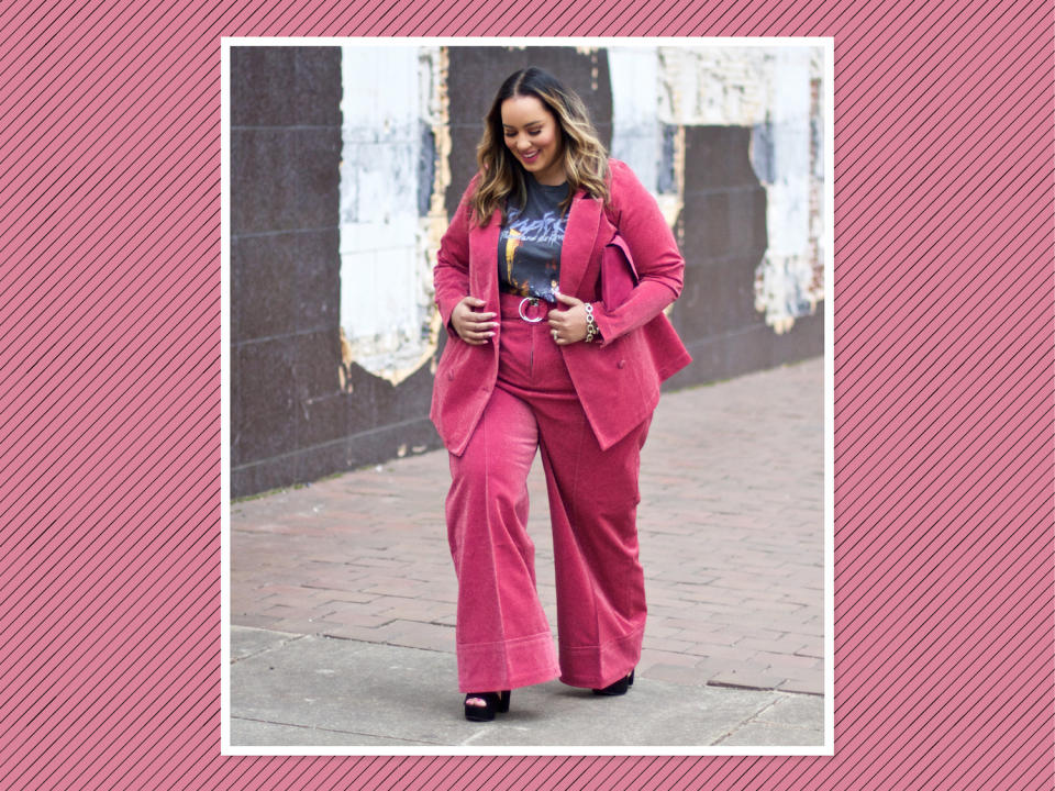 Rochelle Johnson in a killer pantsuit