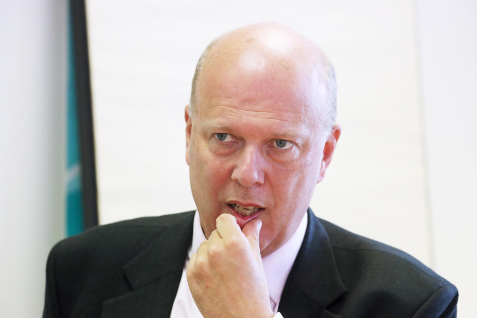 Transport Secretary Chris Grayling at an event in south London to announce he has written to every government department, asking them to set out how they will support the move towards completely electric government fleet by 2030.