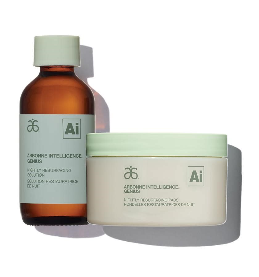 Arbonne Genius Nightly Resurfacing Pads & Solution, Best Retinol Creams and Serums