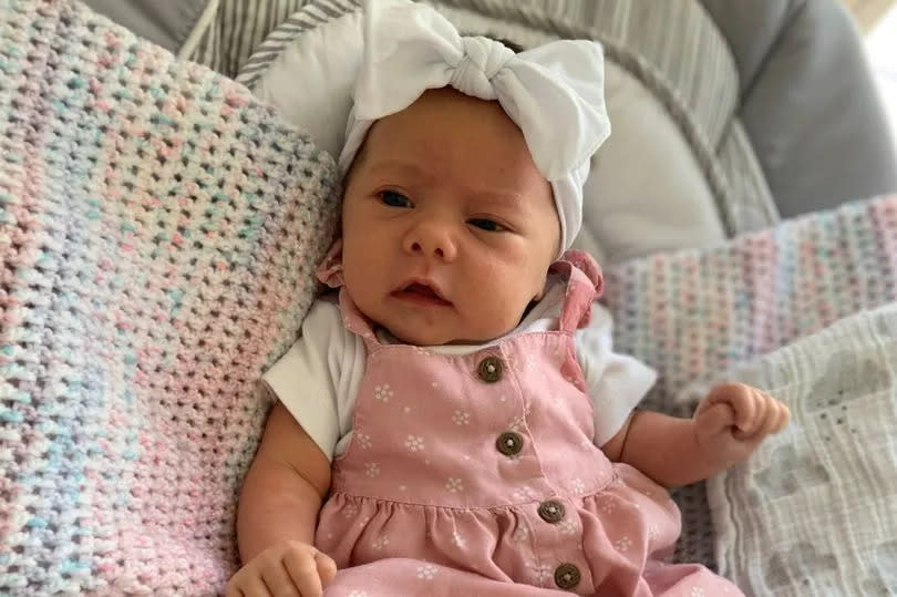 Ava Rey was born on Wednesday, April 22, weighing six pounds and 15 ounces -Credit:Stacy Burgess