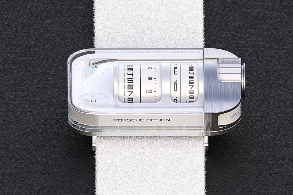 All-white version of Simon Grytten's Porsche 917-inspired concept watch.