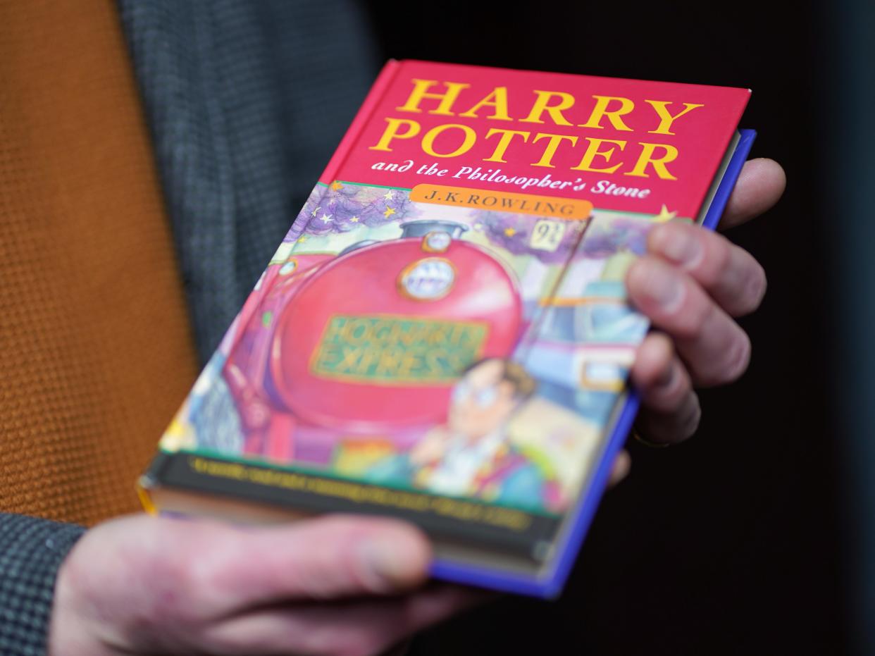First edition Harry Potter book on display at Hansons' Auctioneers