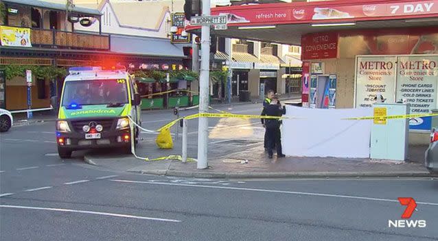 Hanley had become involved in a 15-man brawl on Hindley Street before being fatally punched. Source: 7 News