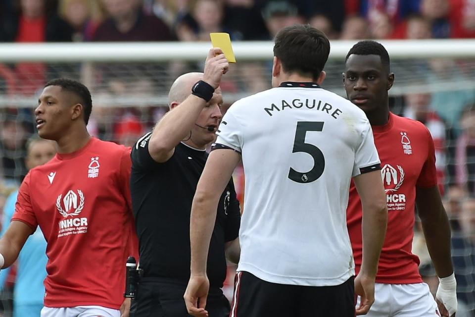 Harry Maguire bounced back from a nightmare start in which he received an early yellow (AP)