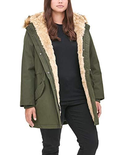 5) Women's Faux Fur Lined Hooded Parka Jacket