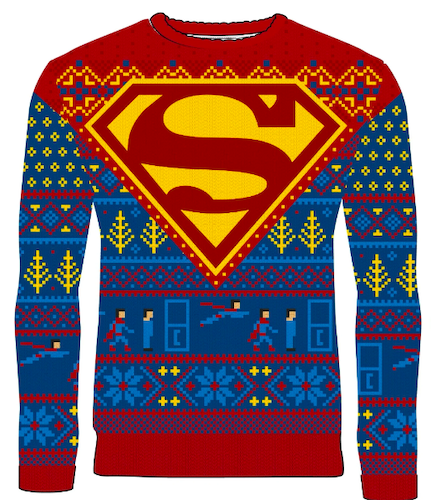 Superman Seasonal Suit up Ugly Christmas Sweater, where to buy ugly christmas sweaters