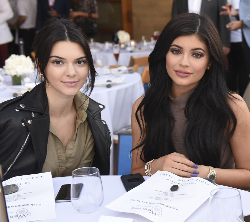 MALIBU, CA - AUGUST 24:  Kendall and Kylie Jenner attend Westime Celebrates Kris Jenner's Haute Living Cover at Nobu Malibu on August 24, 2015 in Malibu, California.  (Photo by Vivien Killilea/Getty Images for Haute Living)