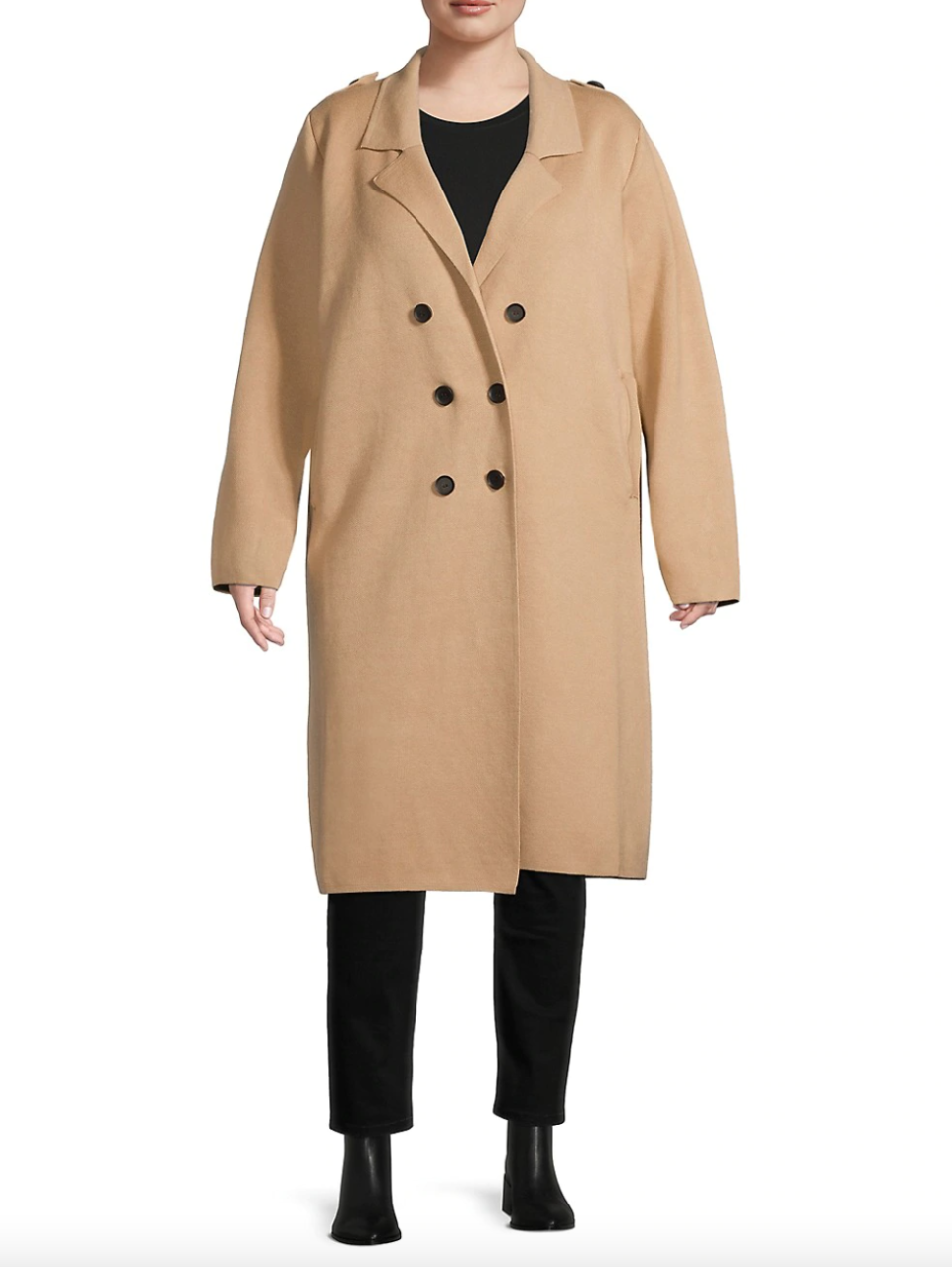 Molly Bracken Plus Double-Breasted Trench Coat (Photo via The Bay)