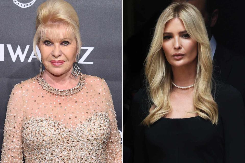 <p>Jamie McCarthy/Getty; Michael M. Santiago/Getty</p> Ivana Trump attends the 2018 Angel Ball at Cipriani Wall Street on October 22, 2018; Ivanka Trump at Ivana