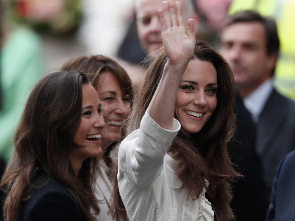 Kate Middleton with mum Carole and sister Pippa