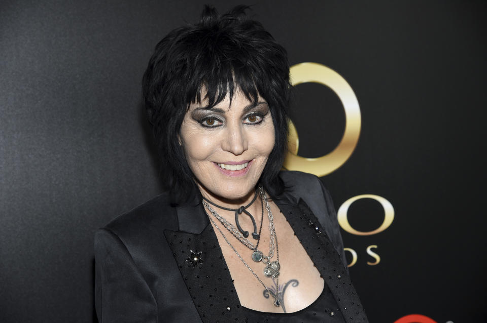 FILE - Singer-songwriter Joan Jett attends the 60th annual Clio Awards on Sept. 25, 2019, in New York. Jett is one of many female performers featured in the four-part docuseries “Women Who Rock” starting Saturday on Epix. (Photo by Evan Agostini/Invision/AP, File)