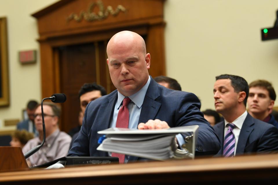 Acting Attorney General Matthew Whitaker testifies before the House Judiciary Committee on Feb. 8, 2019 in Washington.