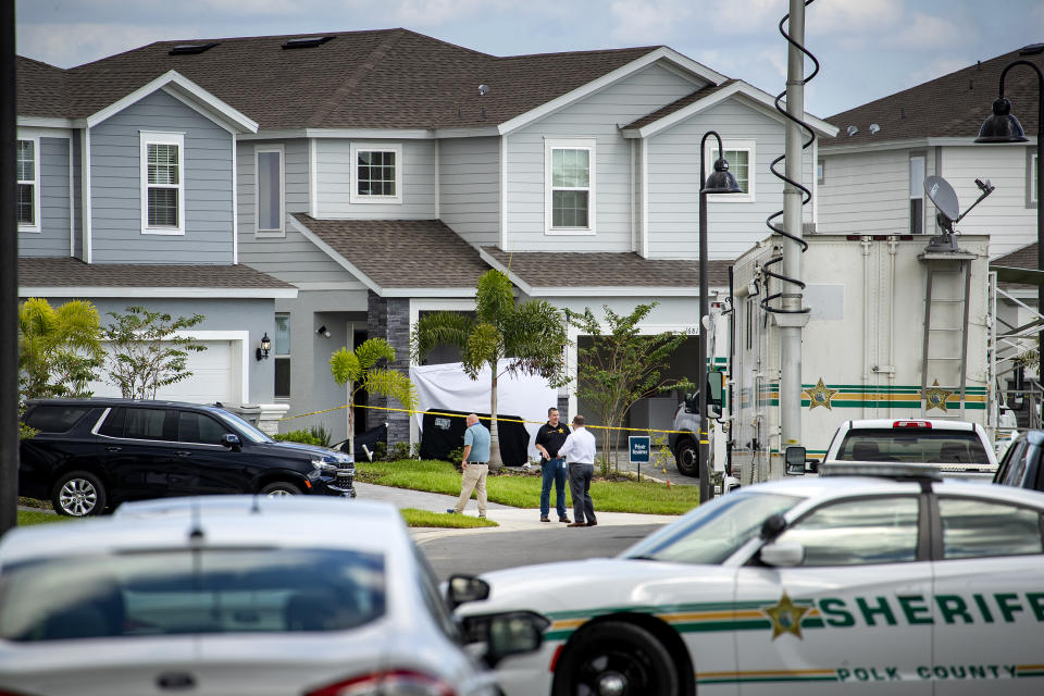 Polk County Sheriff's officials said Shaun Runyon, wielding a knife and baseball bat, killed three co-workers and injured another at the Florida home they shared. Source: The Ledger via AP