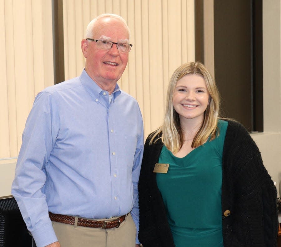 Spoon River College student Zoey Lane was sworn in as the 2022-2023 Student Trustee at the regular monthly board meeting May 4 by trustee Jerry Cremer.