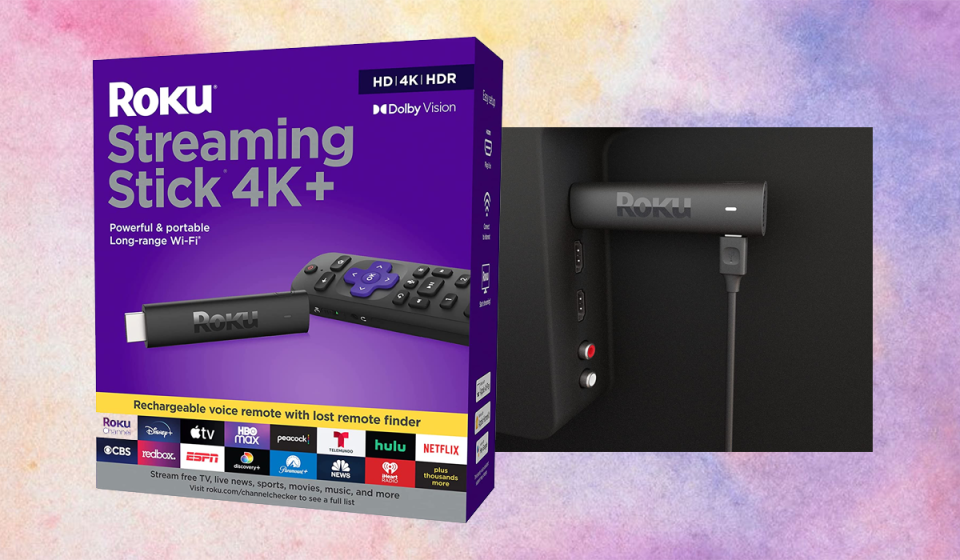 The Roku Streaming Stick 4K+ plugs into one of your TV's HDMI ports.