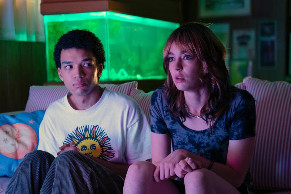 Justice Smith and Brigette Lundy-Paine in *I Saw The TV Glow*.