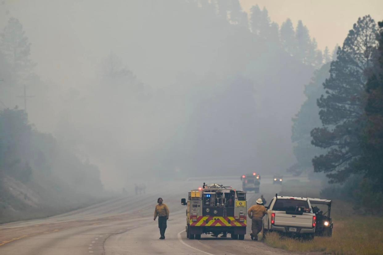 The South Fork and Salt fires burn thousands of acres in the Mescalero Apache Reservation and around Ruidoso, June 18, 2024.