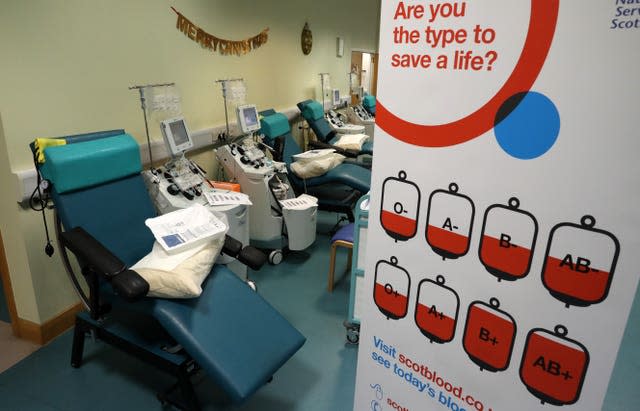 NHS Blood and Transplant says hospitals are getting the blood they need (Andrew Milligan/PA)
