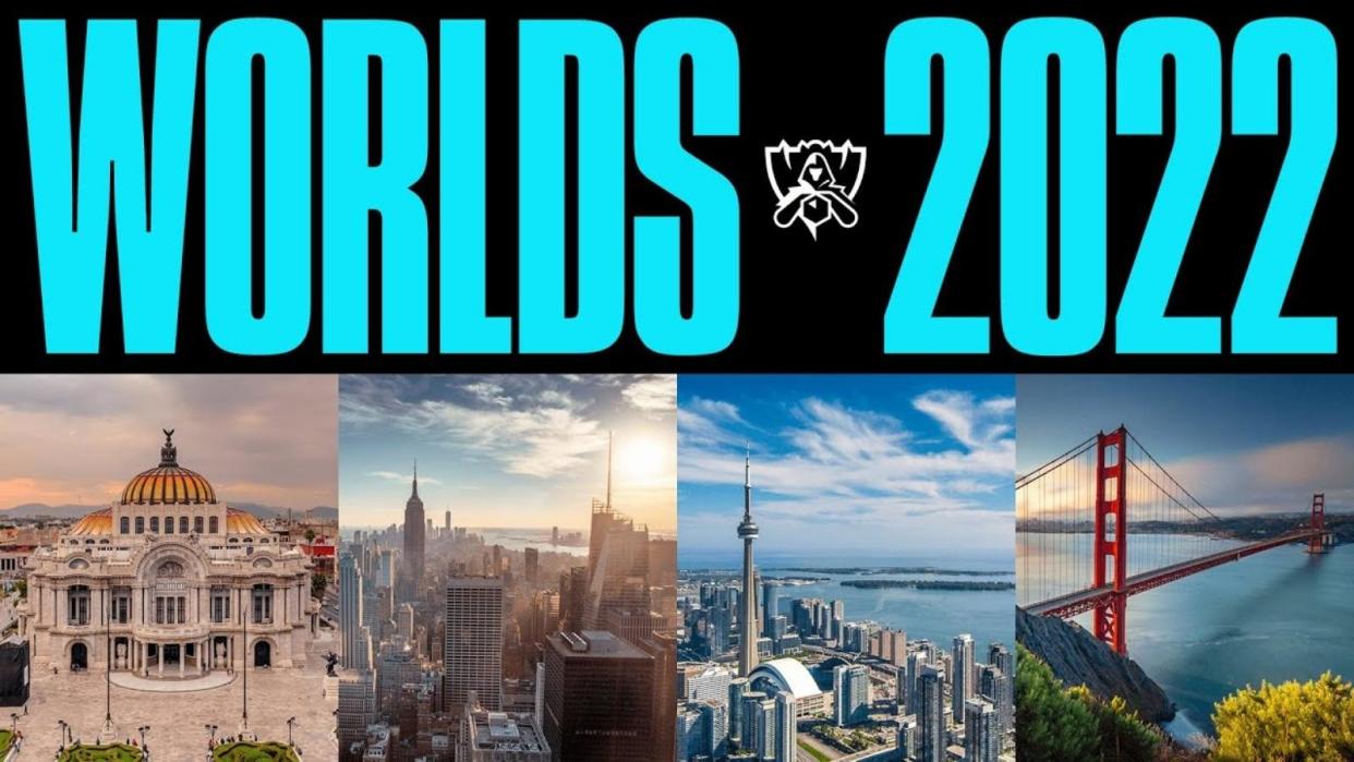 Worlds 2022 will be held in four cities: Mexico City, New York, Atlanta, and San Francisco. (Photo: Riot Games)
