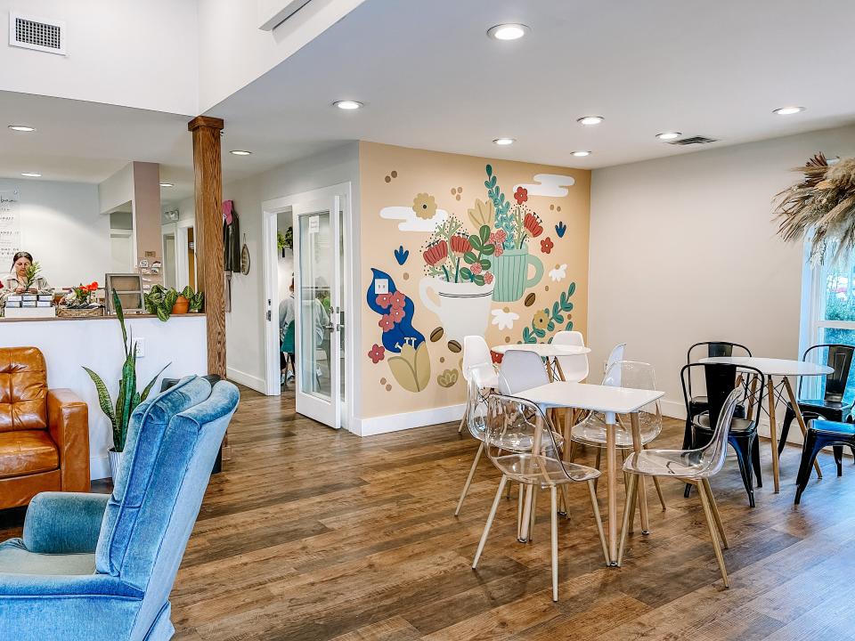 “So many friend groups come in just for the experience. You can order your coffee and be creative picking out whatever flowers you want,” said Savannah Pannell, Cultivate and Flourish Flowers owner. “Even today one group came in and commented on the mural.”