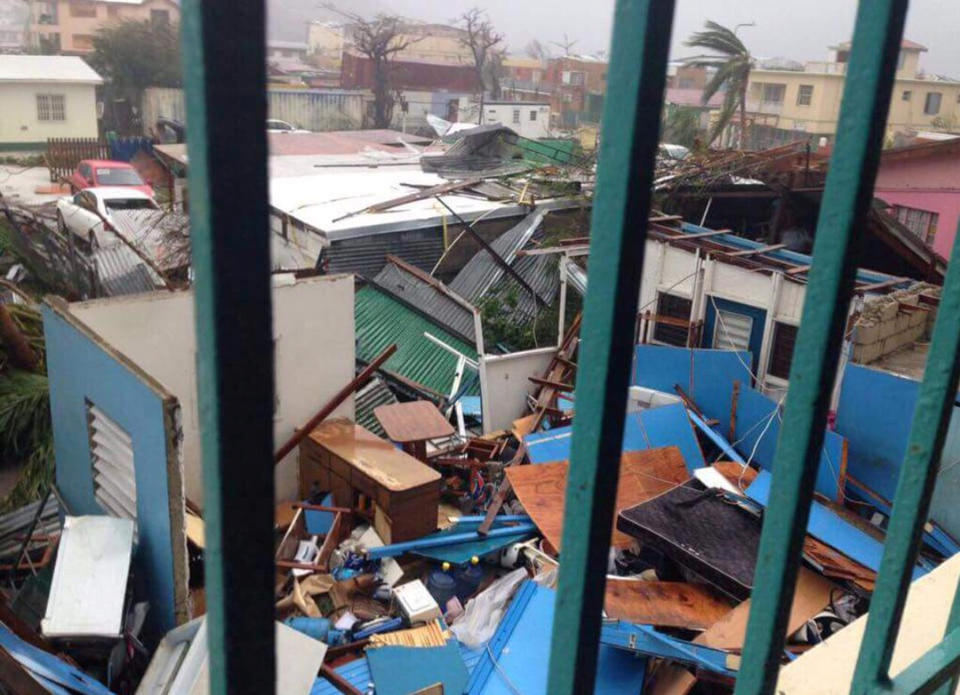 <p>View of the aftermath of Hurricane Irma on Sint Maarten Dutch part of Saint Martin island in the Caribbean, Sept. 7, 2017. (Photo: Netherlands Ministry of Defence/Handout via Reuters) </p>