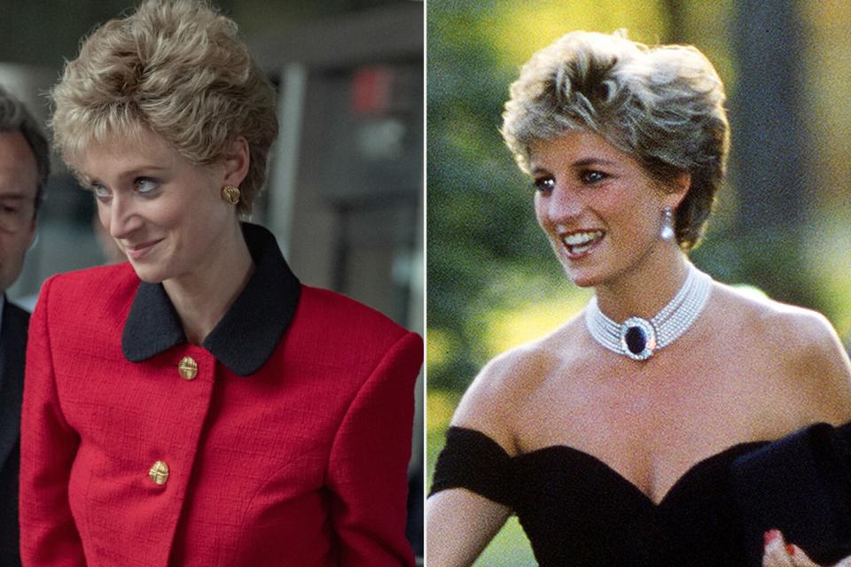 Elizabeth Debicki The Crown Season 5; Princess Diana arriving at the Serpentine Gallery