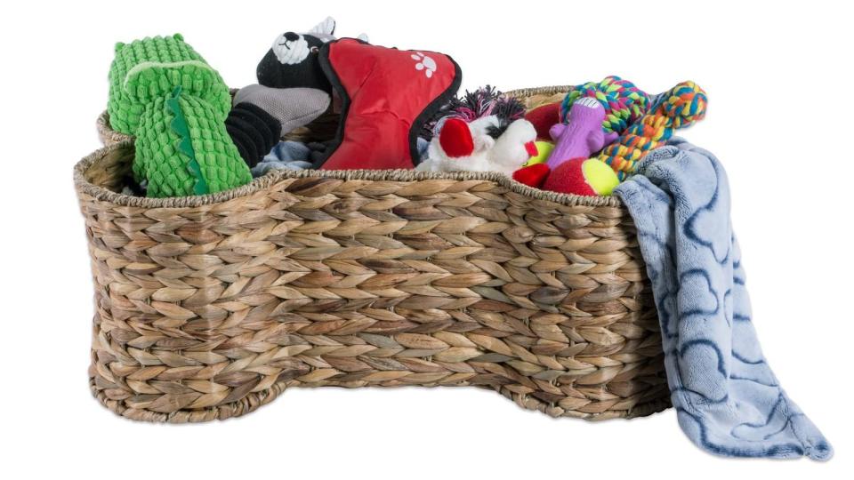 This basket is perfect for hiding away even the largest of pet toy collections.